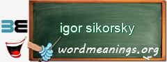 WordMeaning blackboard for igor sikorsky